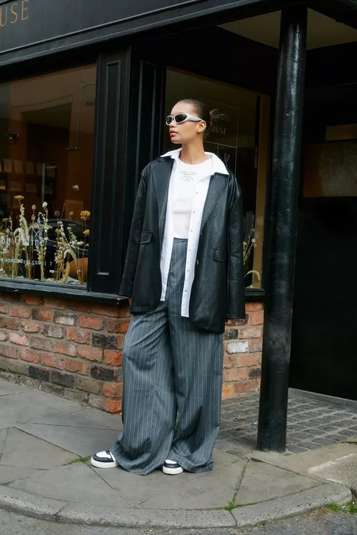 Outta the Way Plus Faux Leather Blazer | Nasty Gal (US)