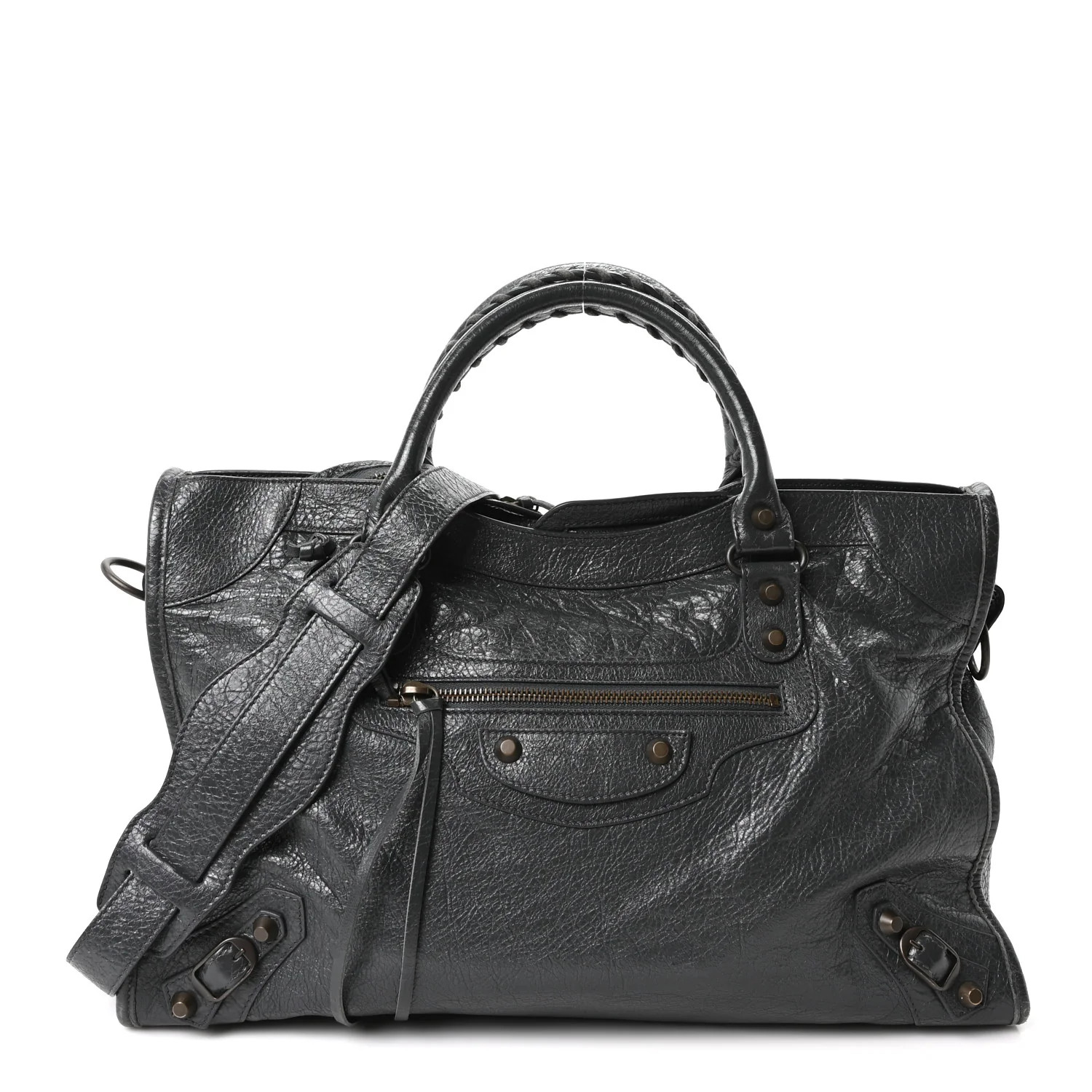 Balenciaga Agneau Classic Hardware City Anthracite | FASHIONPHILE (US)