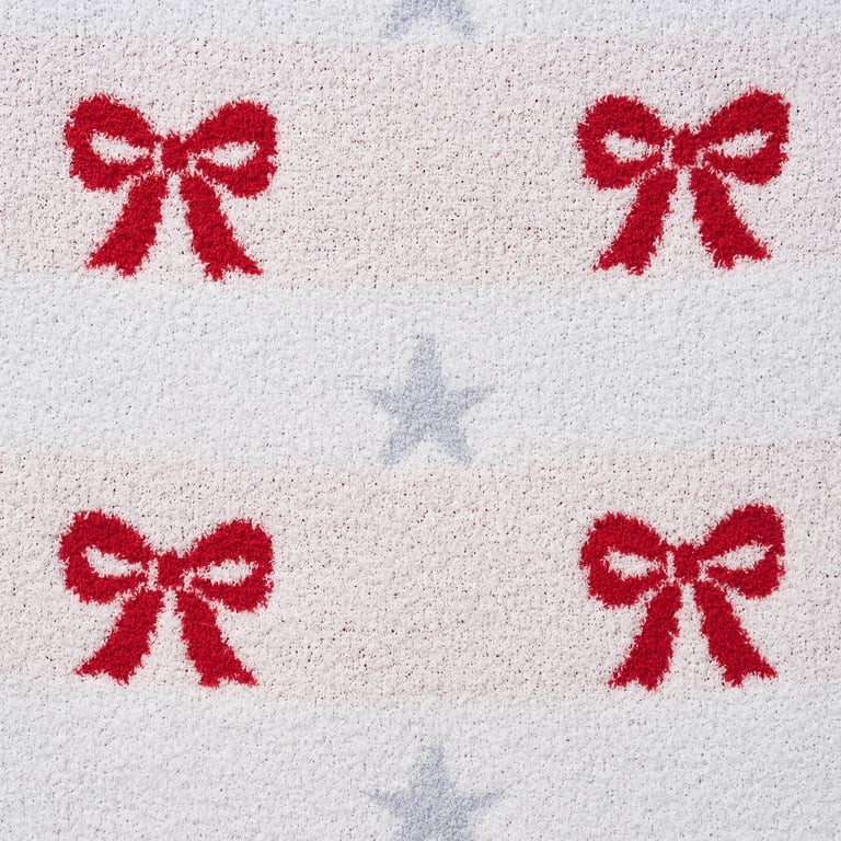 Bows and Stars Throw, Red/White/Blue, 50" x 60", by My Texas House | Walmart (US)