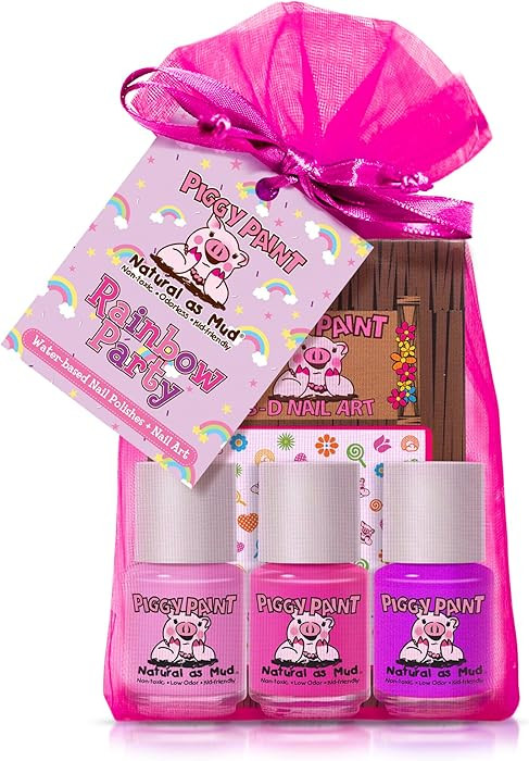 Piggy Paint | 100% Non-Toxic Cruelty-free Vegan Girls Nail Polish | Safe, Low Odor for Kids | Rai... | Amazon (US)