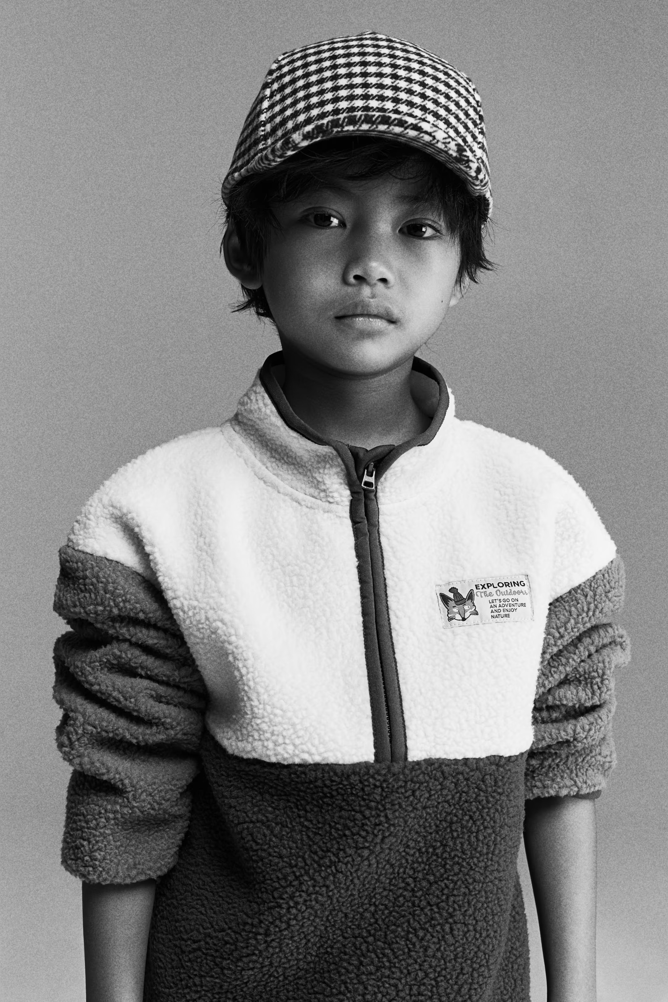 Half-zip Fleece Shirt - Long sleeve - Long - Bright blue/color-block - Kids | H&M US | H&M (US + CA)