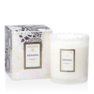 Japonica Mokara Embossed Glass Scalloped Edge Candle | Bloomingdale's (US)