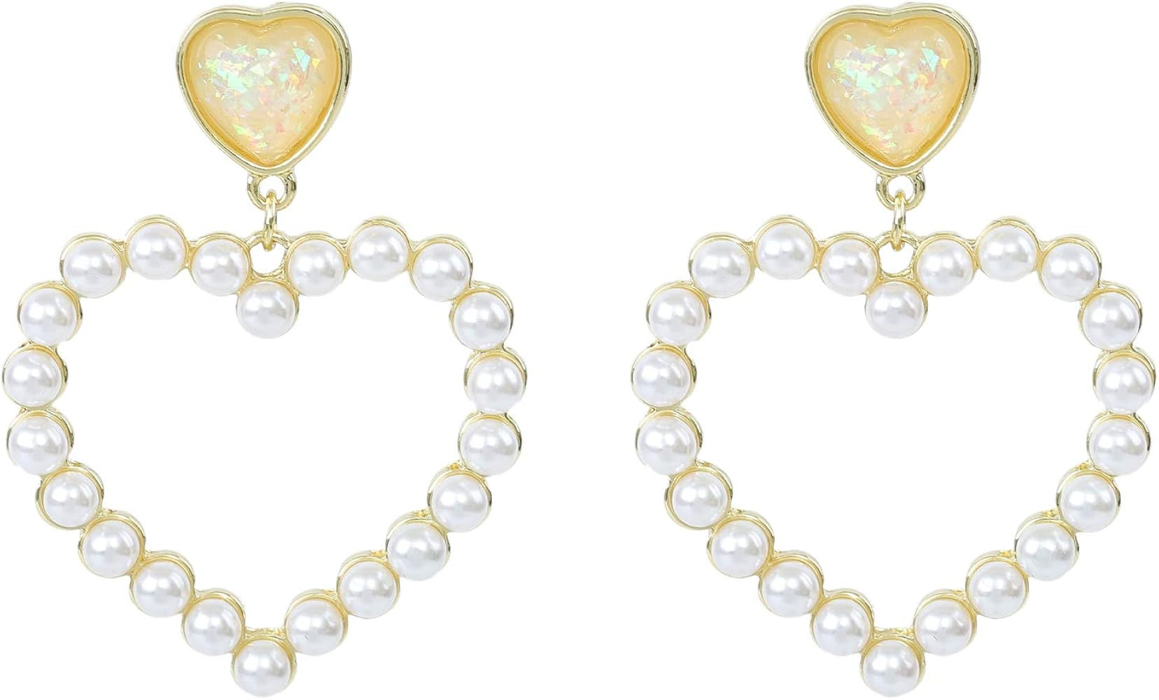 Colorful Love Earrings for Women - Earrings for Girls Women Gifts - Choice of Color | Amazon (US)