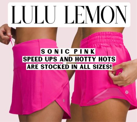 Sonic pink speed ups and hotty hots are stocked in all sizes in both lengths! 💖💖💖 Perfect for Valentines! 

#LTKfit #LTKSeasonal #LTKGiftGuide