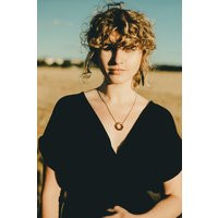 Open Circle Necklace, Simple Red Rose Gold Large Round Pendant Unique Gifts For Women | Etsy (US)