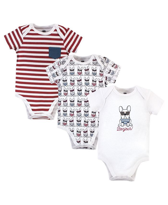 Hudson Baby Boys and Girls French Dog Bodysuits, Pack of 3 & Reviews - All Baby - Kids - Macy's | Macys (US)