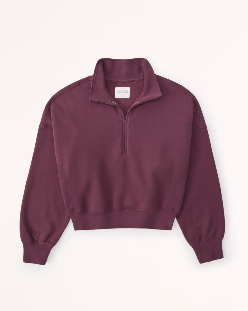 Women's Essential Sunday Half-Zip | Women's Tops | Abercrombie.com | Abercrombie & Fitch (US)