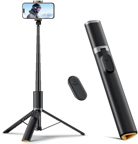 TODI 63" Cell Phone Selfie Stick Tripod, Portable Tripod for iPhone with Wireless Remote, Extenda... | Amazon (US)