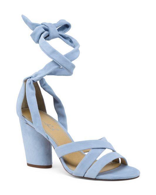 Strappy Suede Heeled Sandals | TJ Maxx