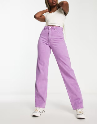Monki straight leg jeans in lilac | ASOS (Global)
