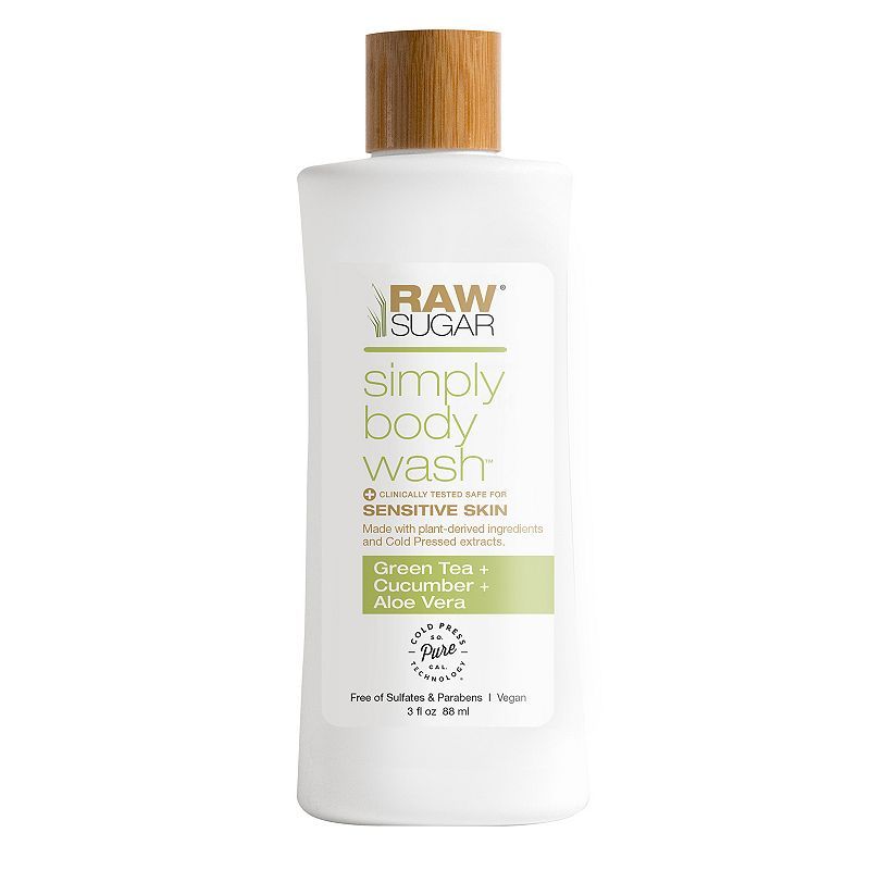 Raw Sugar Living Mini Sensitive Skin Body Wash - Green Tea + Cucumber + Aloe Vera, Size: 3 FL Oz, Mu | Kohl's