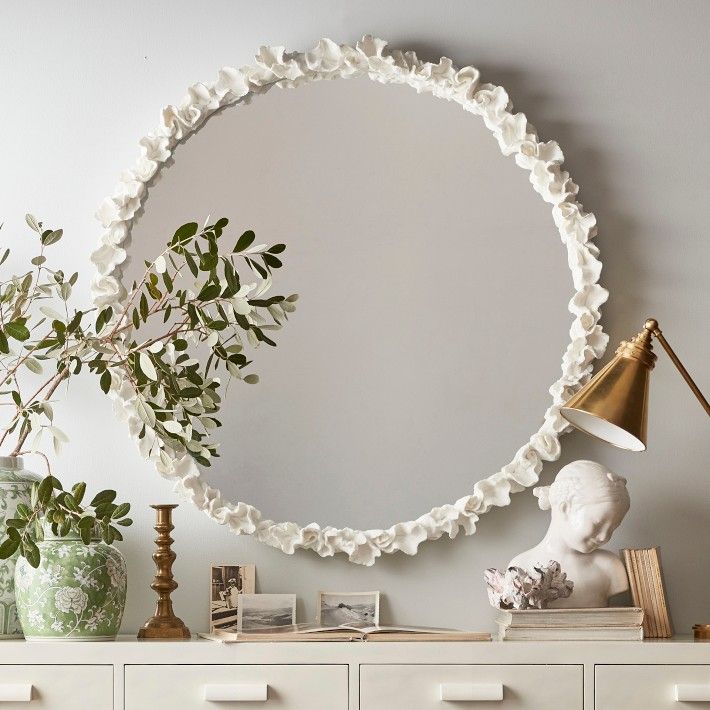 AERIN Coral Round Mirror | Williams-Sonoma