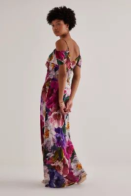Kachel Ruffle Cold Shoulder Maxi Dress | Anthropologie (UK)