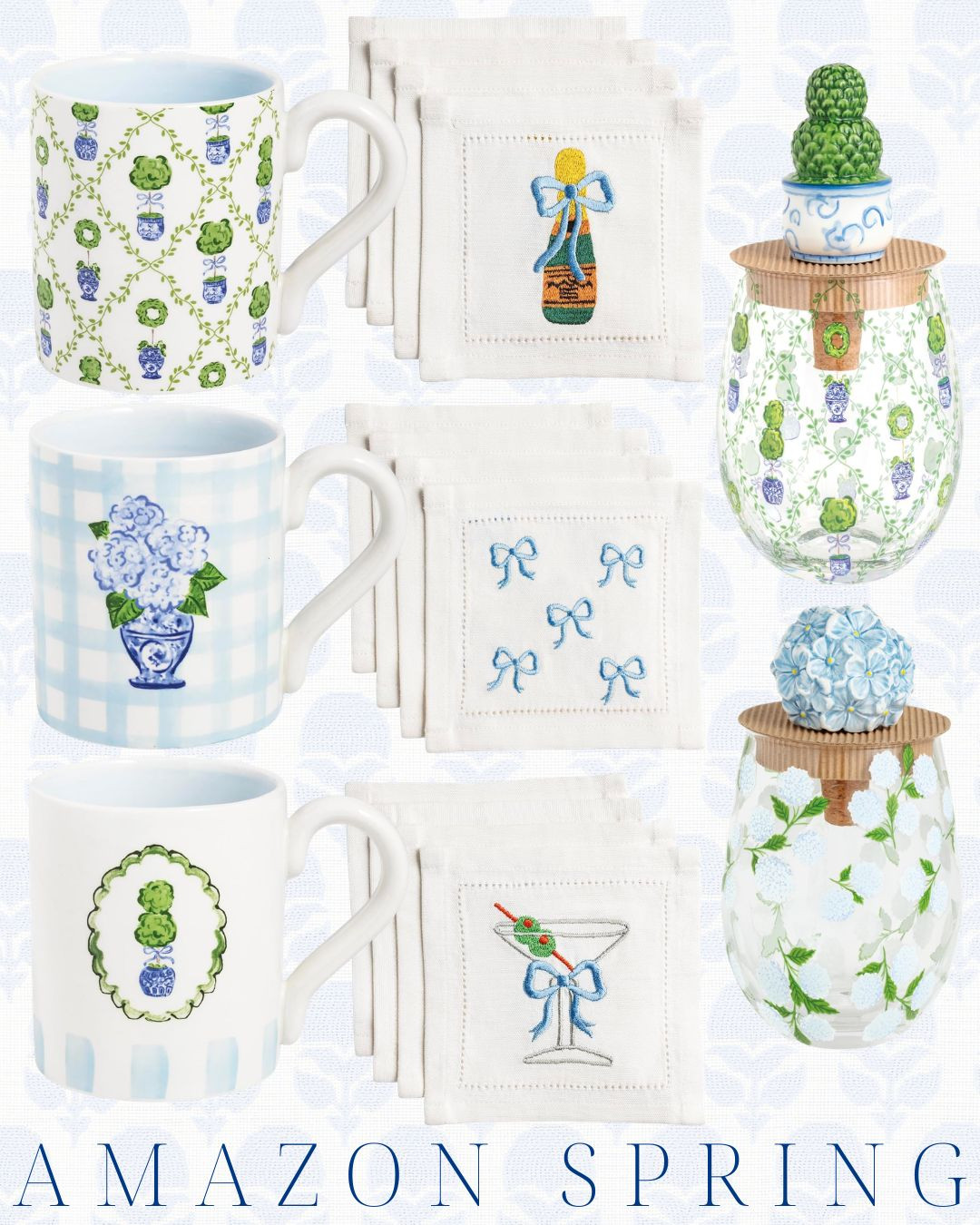 spring mug | spring hostess gift | topiary wine glass | hydrangea wine glass | spring decor | preppy home 

 #LTKSeasonal #LTKHome