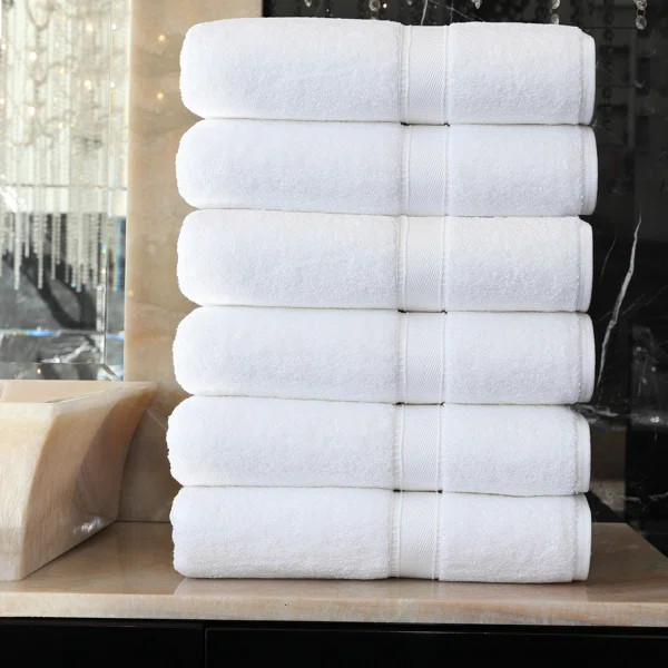 Cascata Turkish Cotton Terrycloth Bath Towels (Set of 6) | Wayfair North America