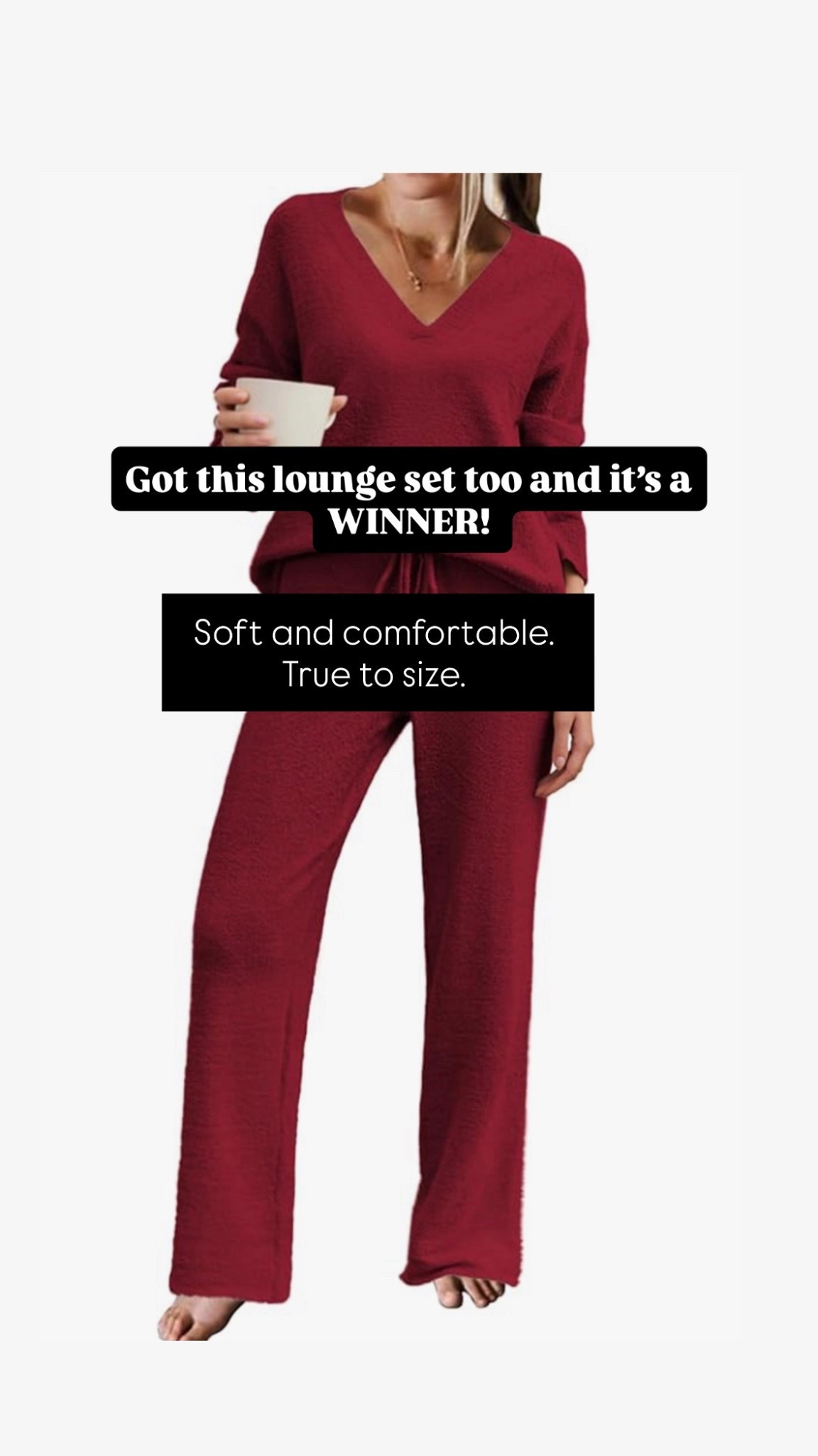 So soft! The perfect set to lounge around the house in. I guess you could wear it out. But personally, I keep these sets at home - maybe because they feel like pajamas to me  

#LTKGiftGuide #LTKFindsUnder50 #LTKSeasonal