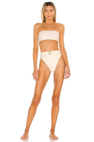 Camila Coelho Catarina High Waist Bottom in Creme from Revolve.com | Revolve Clothing (Global)