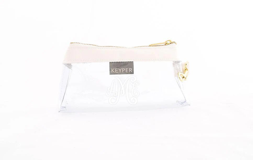 Frost White Signature CLEAR IT BAG with monogram | KEYPER