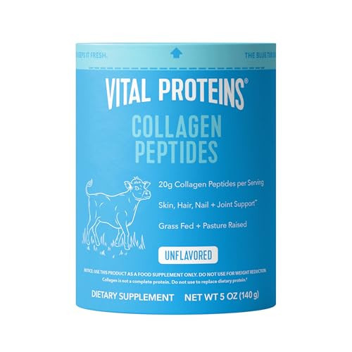 Vital Proteins Collagen Peptides Powder Supplement for Skin Hair Nail Joint Health or Support - Hydrolyzed Collagen - Unflavored, 7 Servings | Amazon (US)