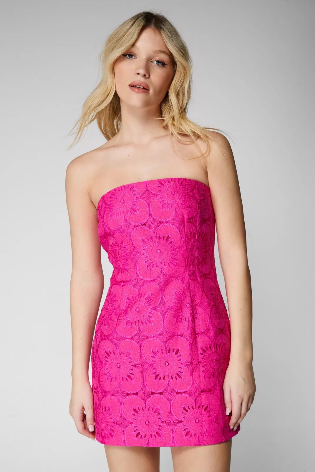 Lace Bandeau Tailored Mini Dress | Nasty Gal US