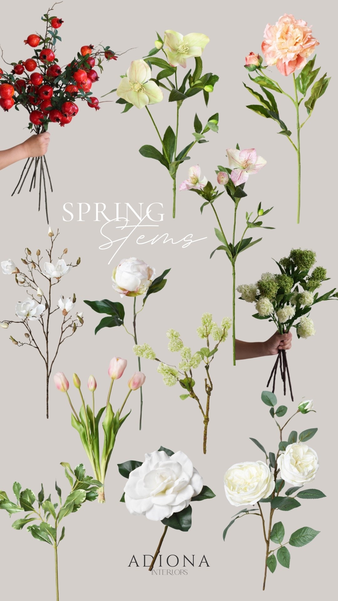 Spring stems 

Faux stems, faux floral stems, spring decor, home decor 

#LTKSpringSale #LTKSeasonal #LTKHome