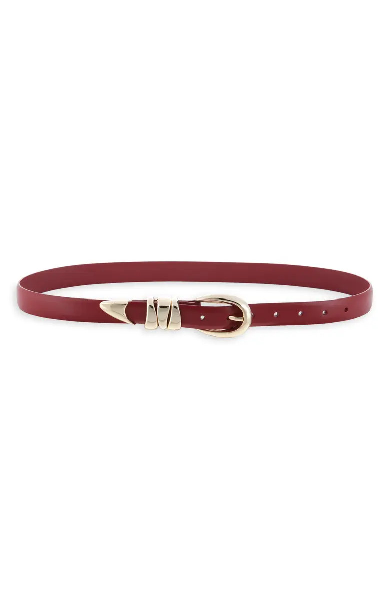 Chunky Metal Leather Belt | Nordstrom