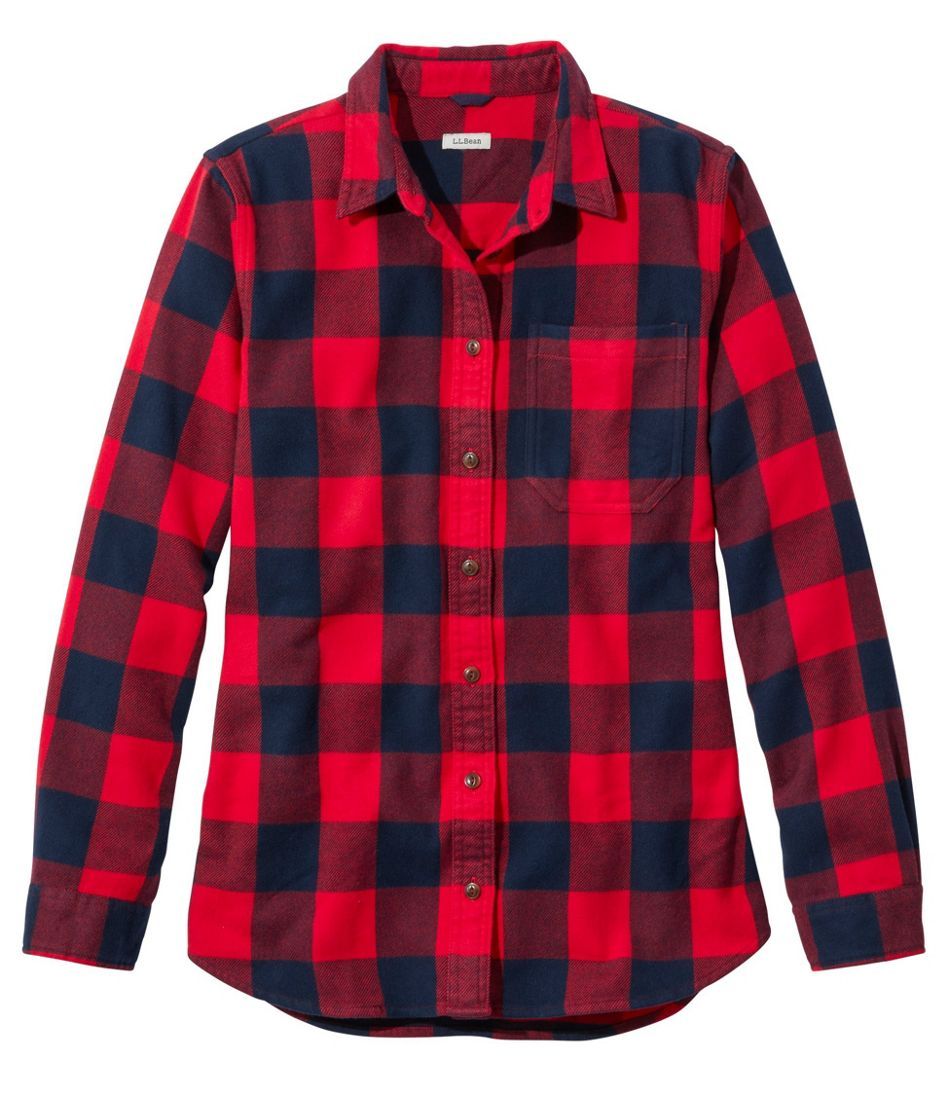 Women's L.L.Bean Organic Flannel Shirt, Plaid | L.L. Bean