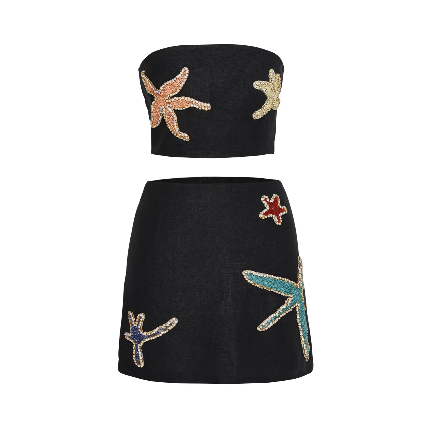 Scylla Embellished Co-Ord Set Black | Wolf & Badger
