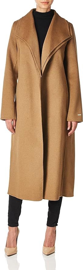 TAHARI Women's Maxi Double Face Wool Blend Wrap Coat | Amazon (US)