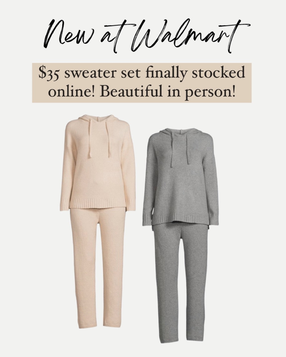 New $35 sweater set finally online at Walmart! Sizes going fast! 

#LTKSeasonal #LTKunder50 #LTKHoliday