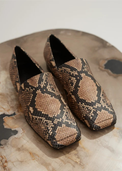Modern Snake-Embossed Loafer | ME+EM US