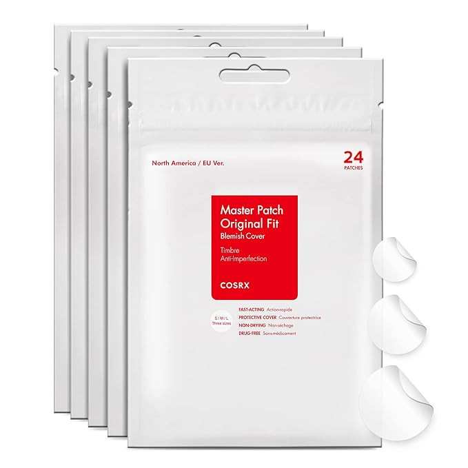 COSRX Acne Pimple Patch Absorbing Hydrocolloid Original 3 Size Patches for Blemishes and Zits Cov... | Amazon (US)