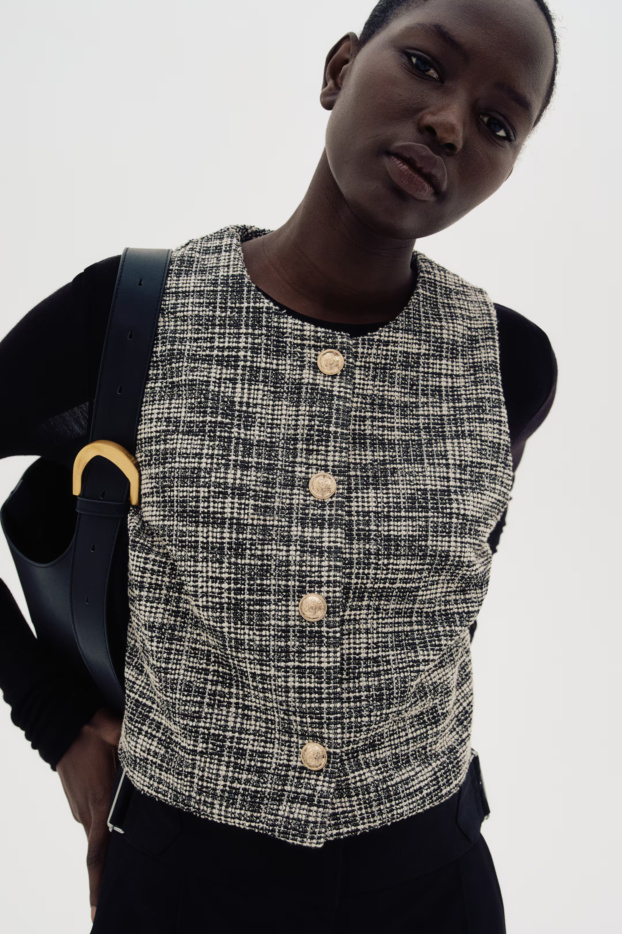 Bouclé Jersey Vest | H&M (US + CA)