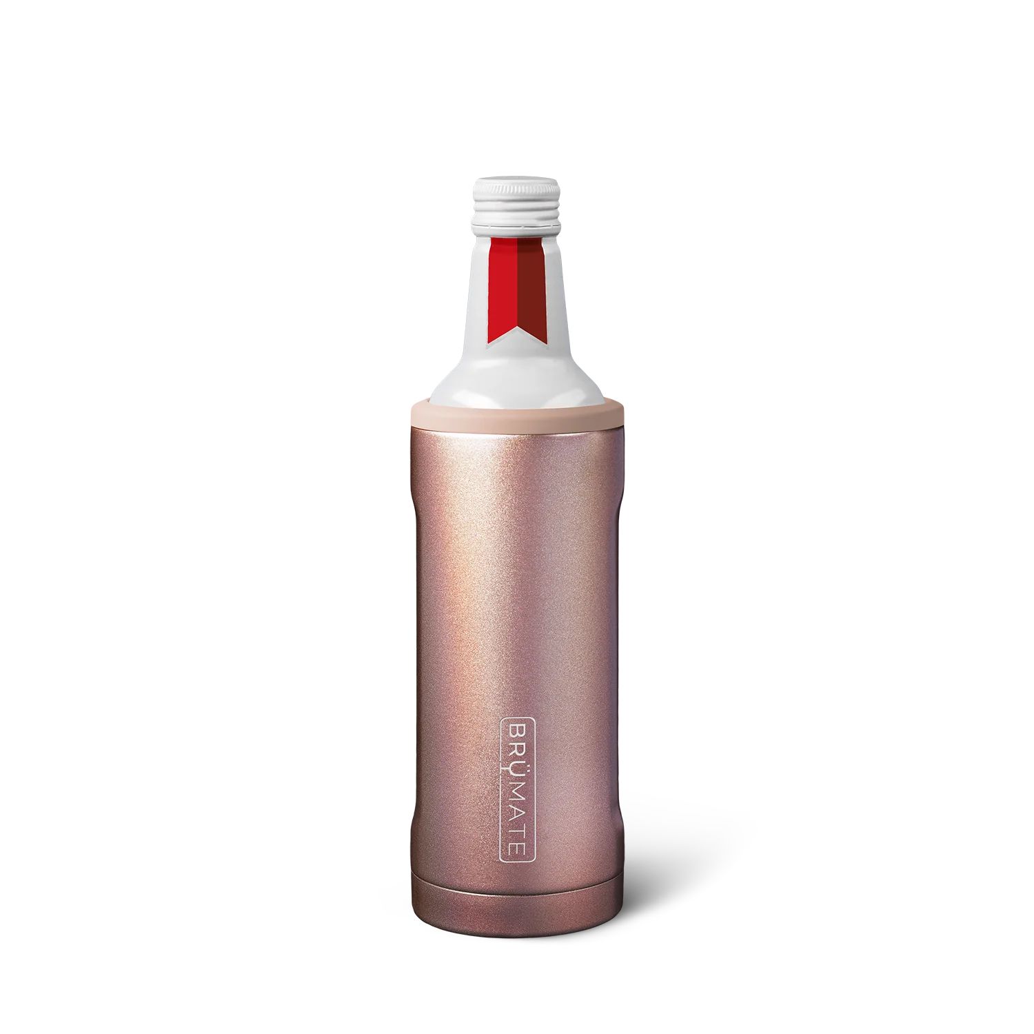 Hopsulator Twist | Glitter Rose Gold | 16oz Aluminum Bottles | BruMate