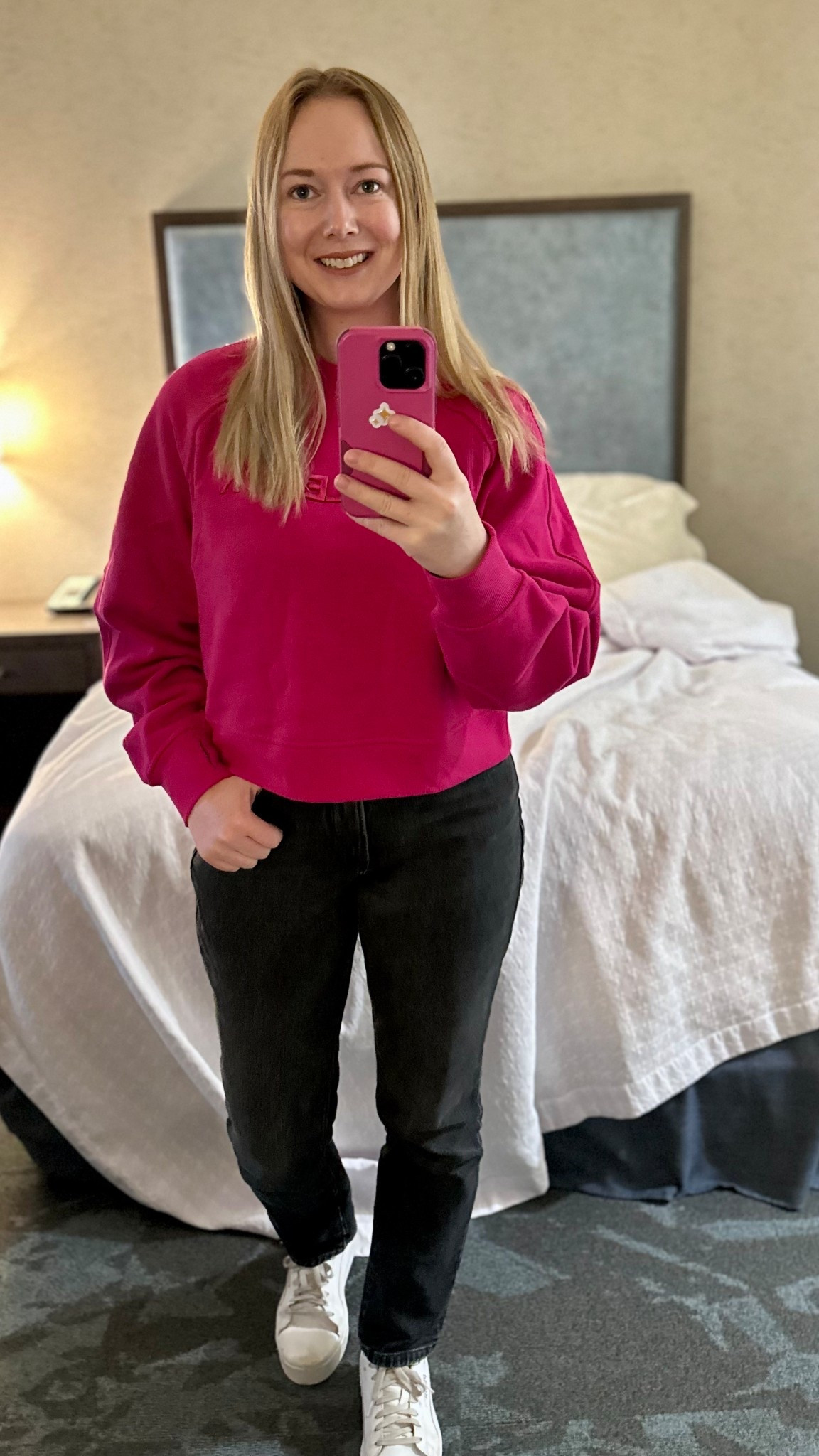 Jet-set in comfort and style! This cozy athleisure sweater, paired with black jeans and white platform sneakers, is the perfect travel day uniform—comfy enough for the plane, cute enough for exploring straight off the runway.

#TravelStyle #AirportOutfit #ComfyTravelLook #AthleisureOutfit #TravelInStyle #PlatformSneakers #BlackJeansLook #LTKTravel #LTKOutfit #TravelOOTD #MinimalTravelStyle #ChicAndComfy #JetSetStyle #WhatIWore

#LTKFindsUnder100 #LTKTravel #LTKSaleAlert