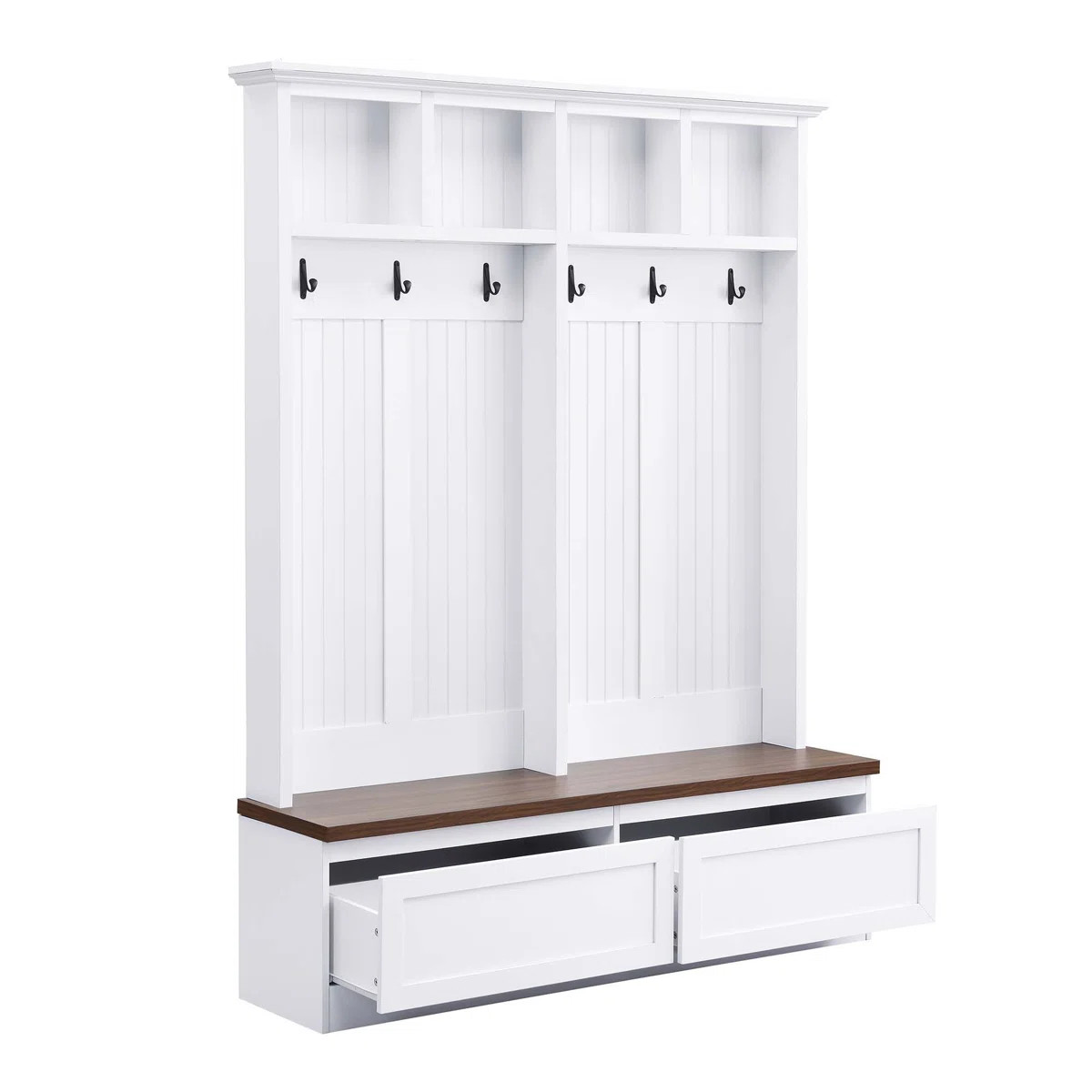 Hall Tree Wide With Bench And Storage | Wayfair North America