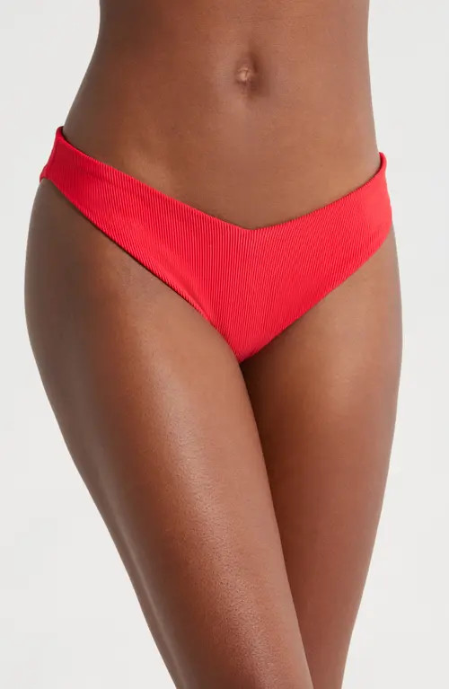 Beach Riot Vanessa High Cut Bikini Bottoms in Red at Nordstrom, Size Small | Nordstrom