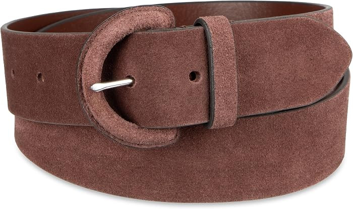 Cole Haan Women's Genuine Leather Covered Buckle Wide Width Belt for Dresses, Jeans, Trousers | Amazon (US)