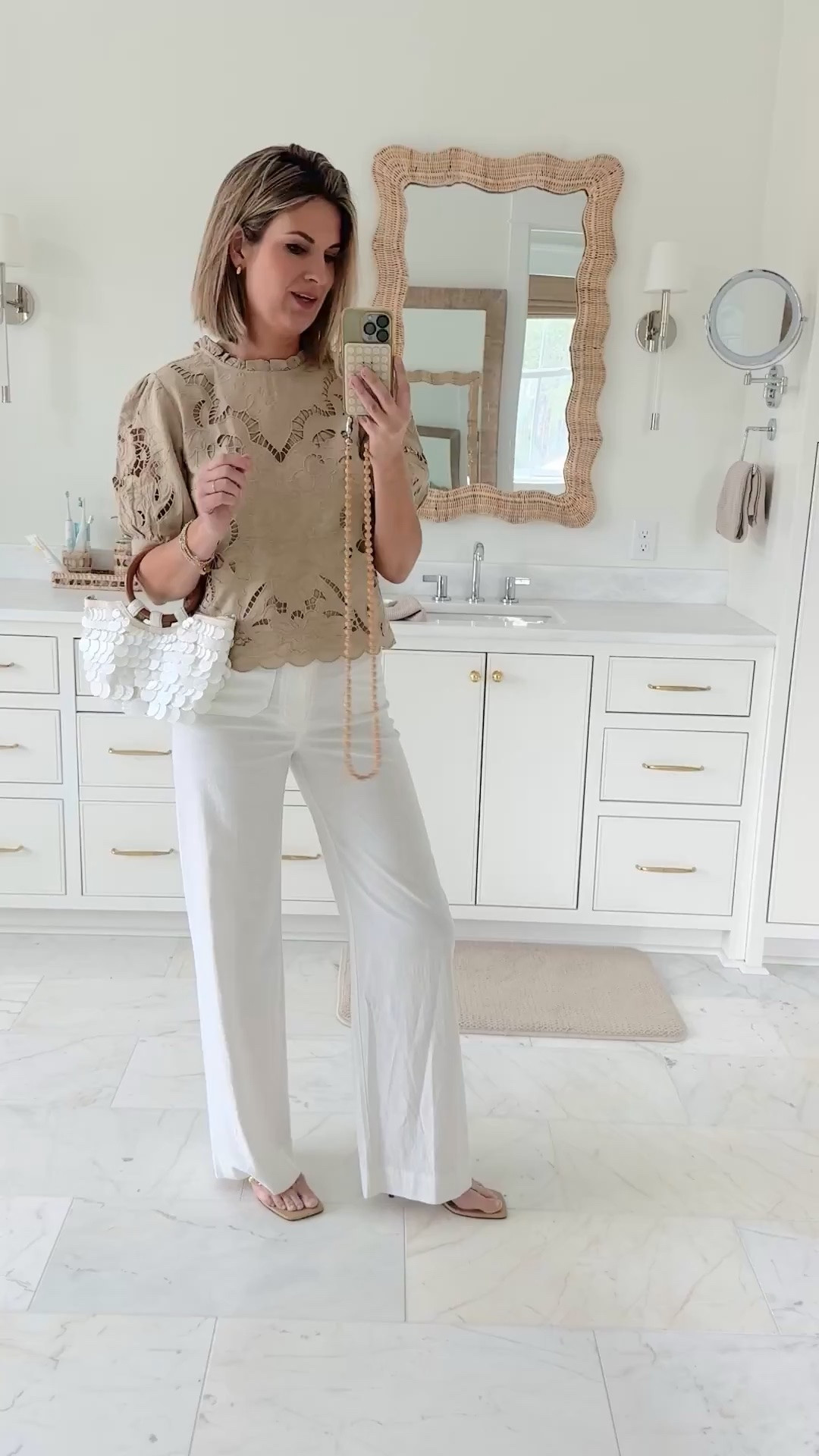 Date night or vacation outfit idea. This top is back in stock! I am 5’11” wearing 27 tall in the pants and small in the top. 

#LTKTall #LTKootd #LTKOver40