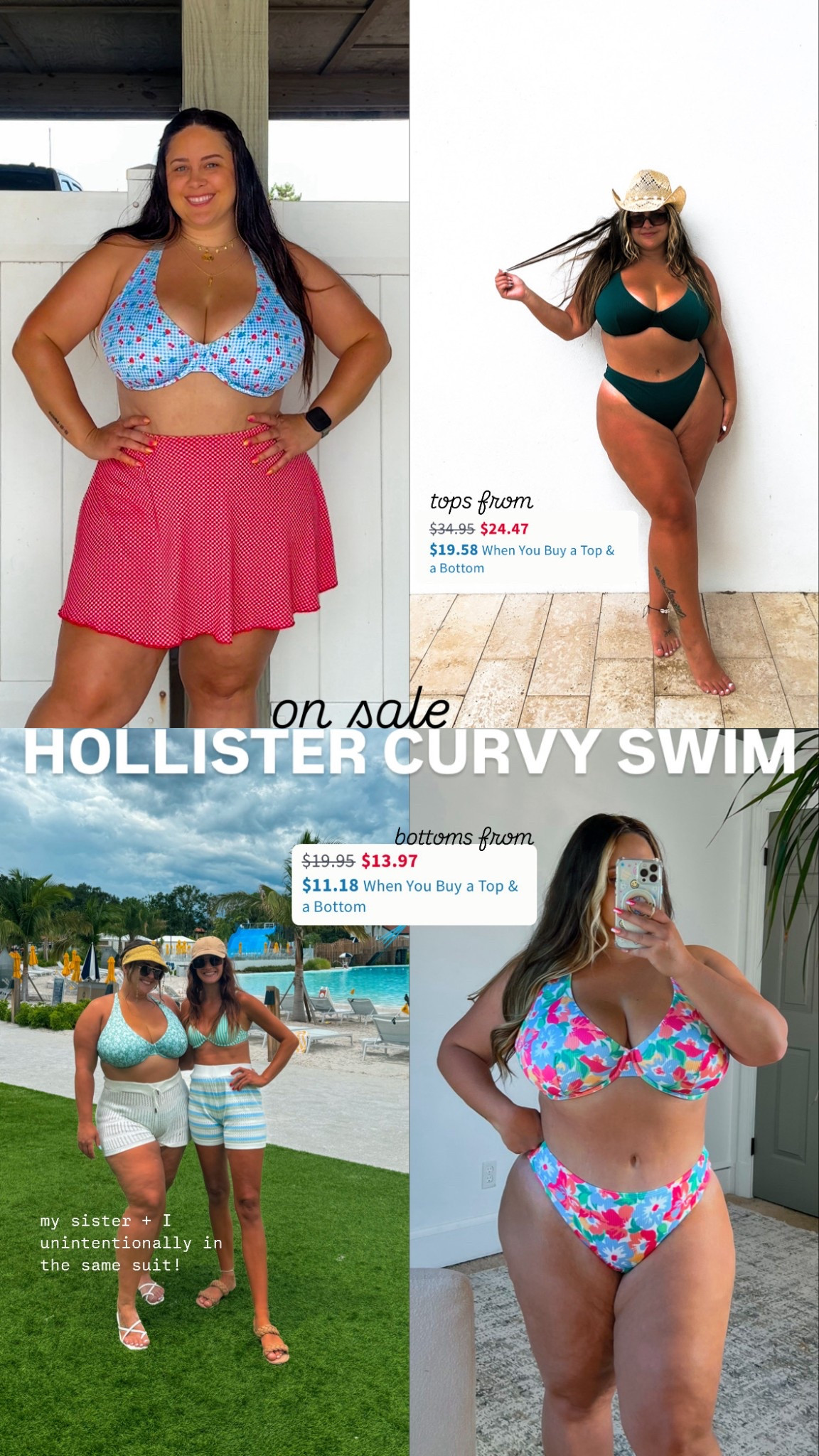 LAST DAY TO SAVE AT LEAST 20% ON HOLLISTER SWIM! 

5’2” / size 14-16 / 38J 

Tops: size XXL 
Bottoms: size XL 

#bikini #underwire #ltkcurves #ltkmidsize #largechest #summer #vacation #resort 

#LTKSwim #LTKSaleAlert #LTKFindsUnder50