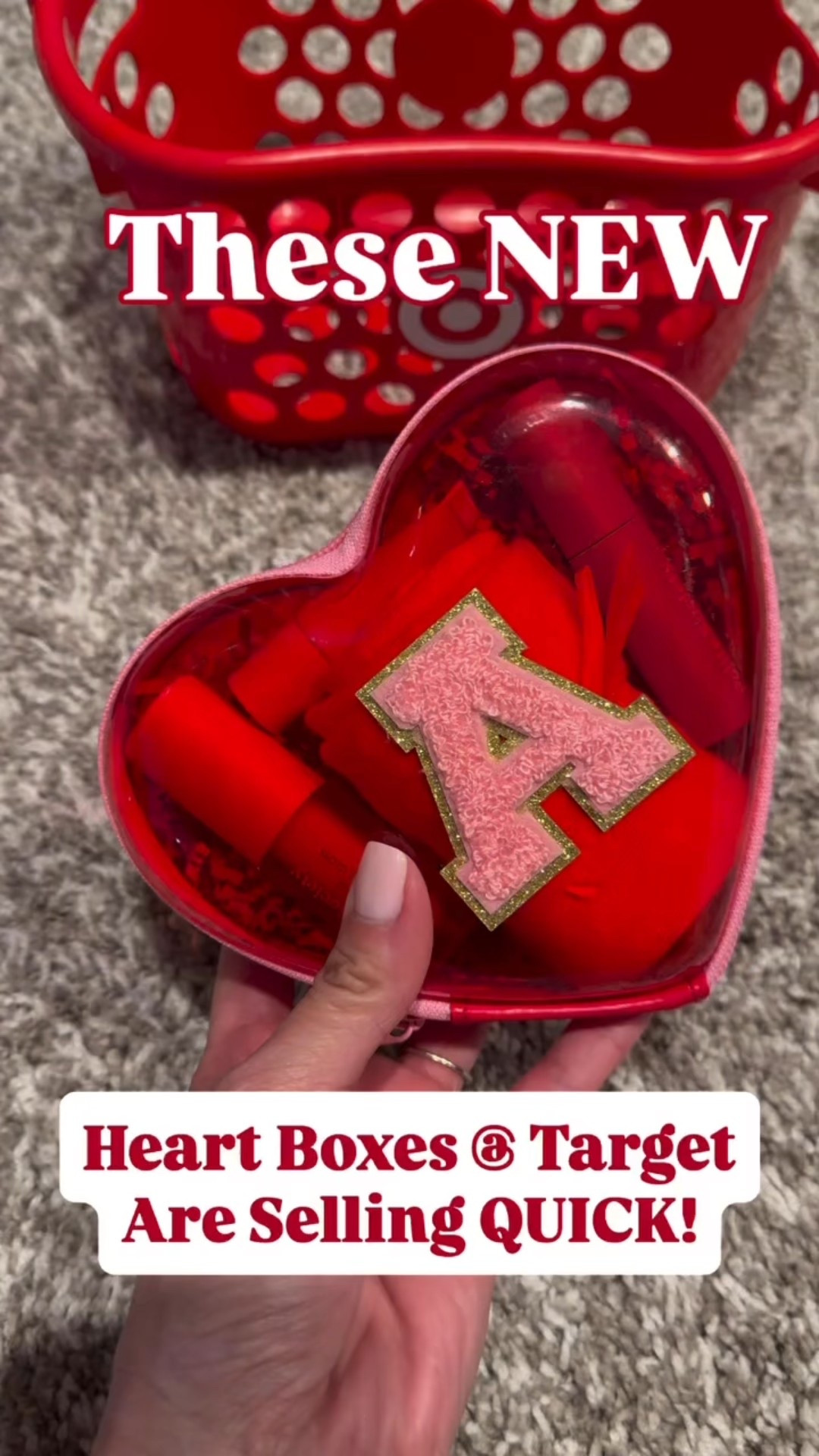 These NEW Heart Shaped Zip Around Boxes are selling QUICK and here’s why…they are the perfect little box to gift for Valentine’s & Galentine’s!  I of course added my girl’s inital sticker and filled it with her fave @politesocietybeauty mini items & a pair of cute socks for filler.  These have been selling SO fast in our area and I know we aren’t the only ones scooping some up!  Grab them now while you can…these will not make it to Valentine’s week 💖

* Box - $6
* Mini Cosmetic Set - $29
* Socks - $10 (came in a 3 pack)

#love #red #target #viral #pink 

#LTKSeasonal #LTKKids #LTKGiftGuide