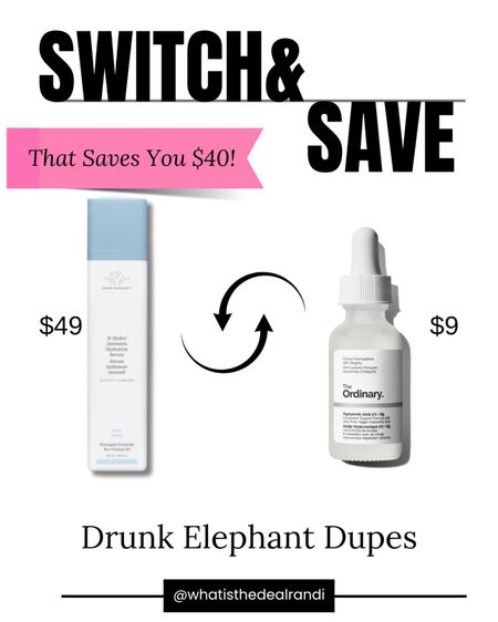 Another great drunk elephant 🐘 b hydra serum dupe! 