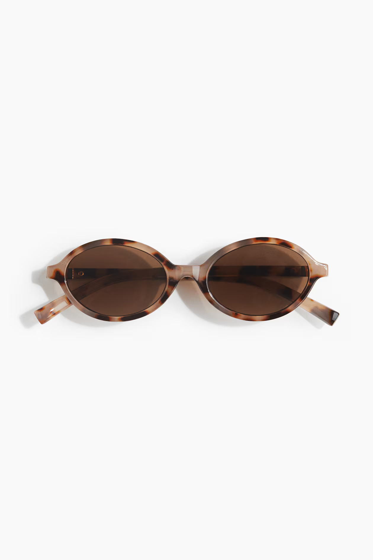 Oval sunglasses - Beige/Tortoiseshell pattern - Ladies | H&M GB | H&M (UK, MY, IN, SG, PH, TW, HK)
