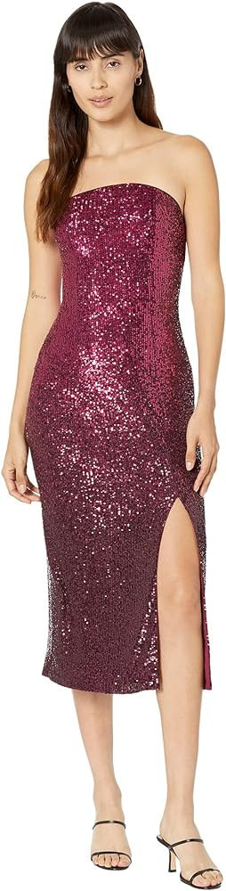 Trina Turk Womens Wine Red Strapless Sequin Dress Red Midi Dress Sequin Outfit Sequin Outfits Amazon | Amazon (US)