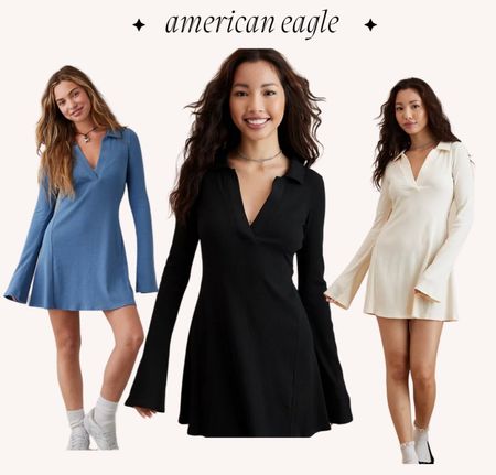 Keep it groovy in this '70s-inspired dress, featuring a collar and bell sleeves for a retro look. Perfect for brunch with the girlies!

American eagle dress 
Fall dress 
Collared knit dress 

#LTKSeasonal