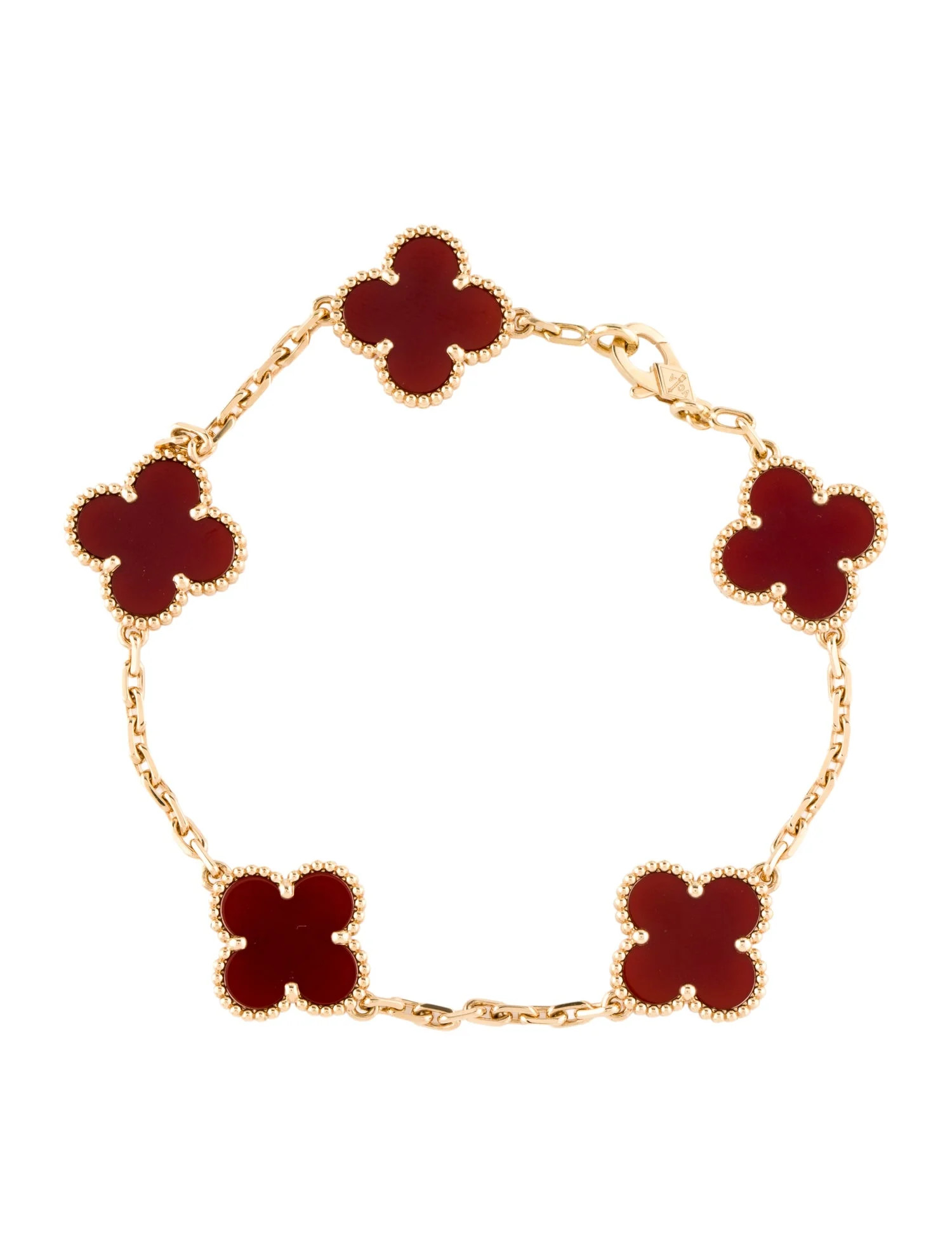 Van Cleef & Arpels Vintage Alhambra 5 Motif Bracelet - Station, Bracelets - VAC41289 | The RealRe... | The RealReal