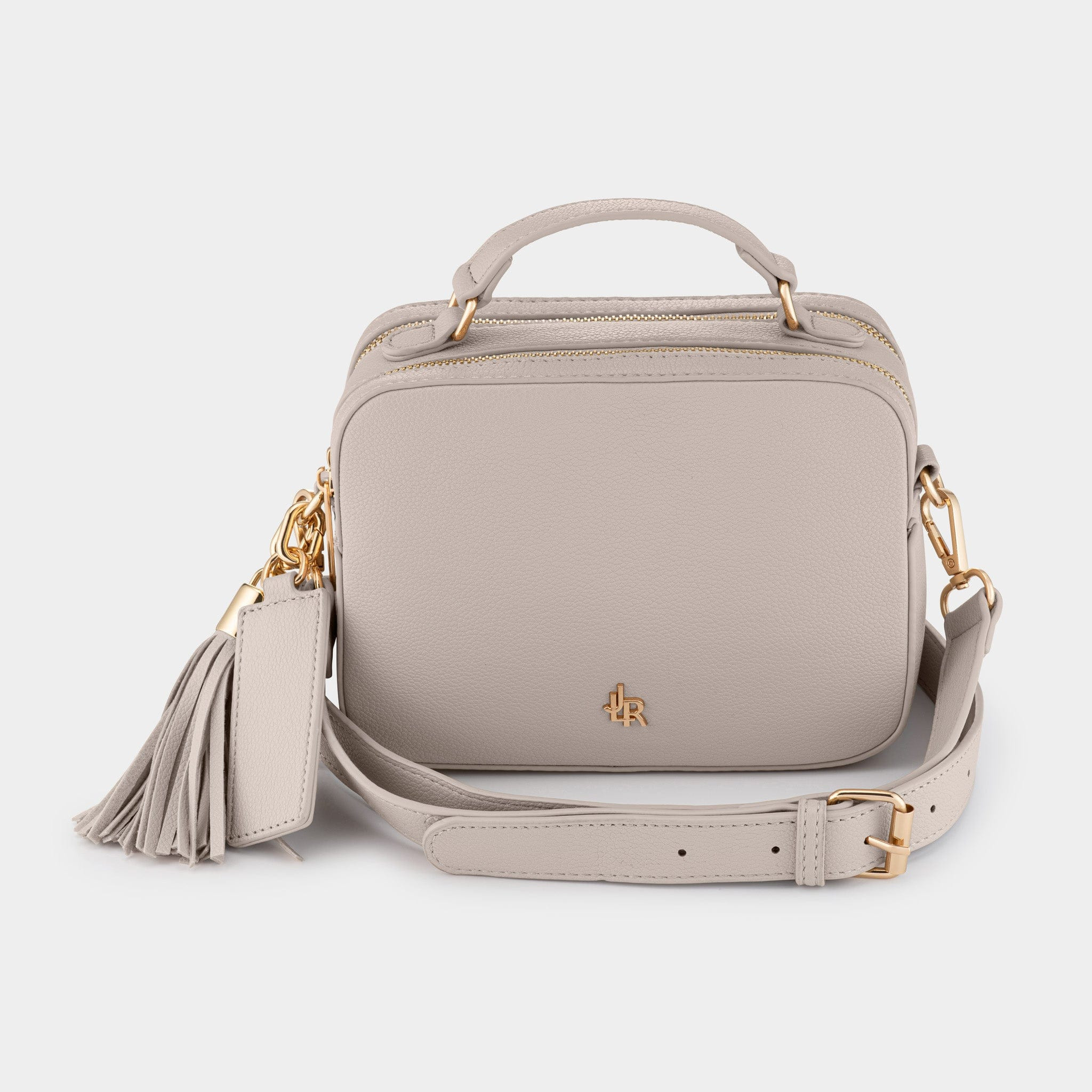 Taupe Harrison Top Handle Bag | Johnny Loves Rosie