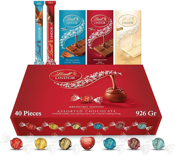 Lindt Chocolates Gift Box - 926g (40-Piece Set) - Assorted Chocolate Bars & Truffles, Lindor Choc... | Amazon (UK)