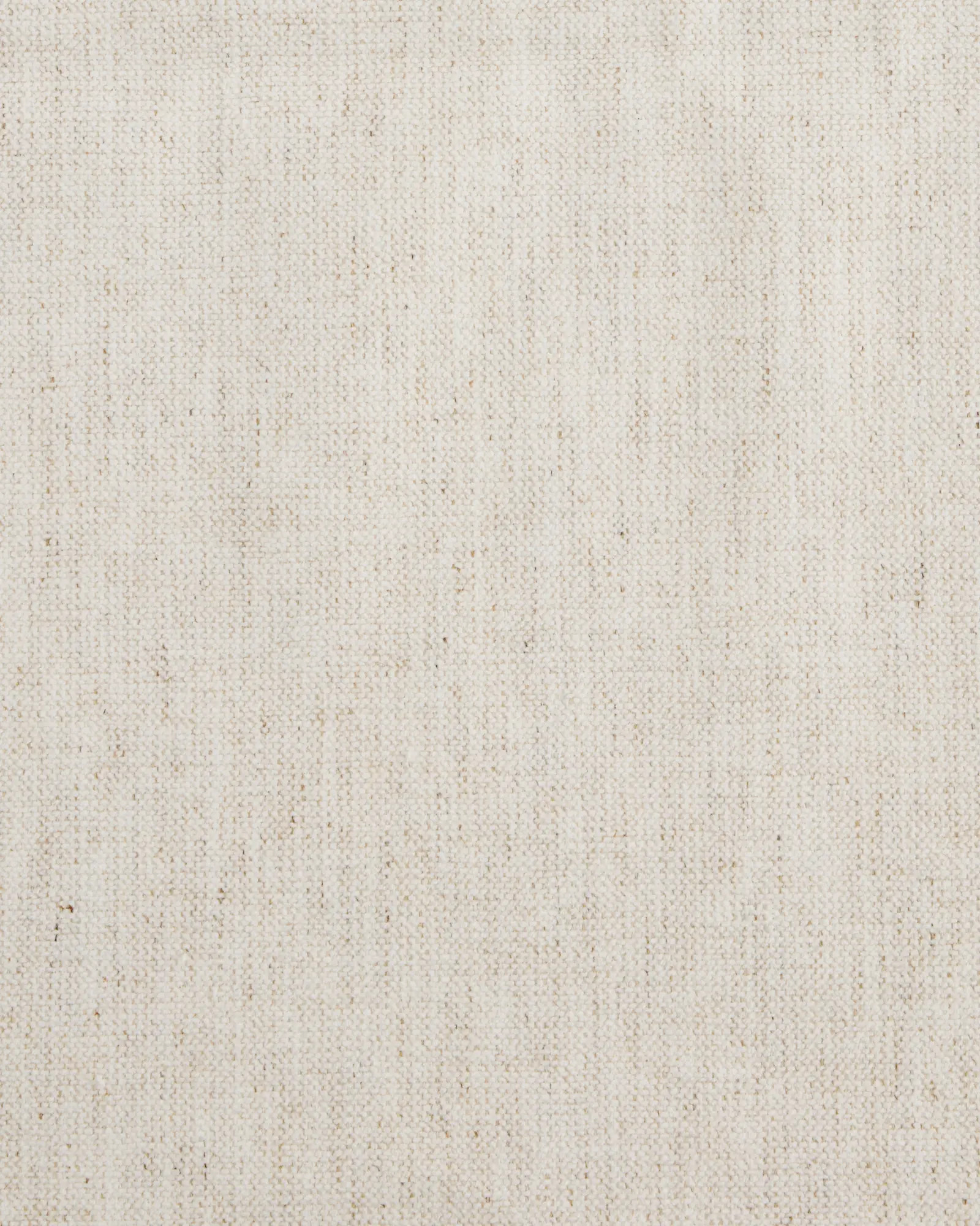 Brennan Performance Chenille Linen Blend Ottoman in Snow | Quince