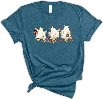 Halloween Cute Ghost Shirt, Funny Boo T-Shirt, Funny Halloween Ghost Bear Costume Tee Top For Kid... | Amazon (US)